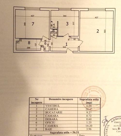Apartament cu 2 camere decomandat, mobilat în Nerva Traian