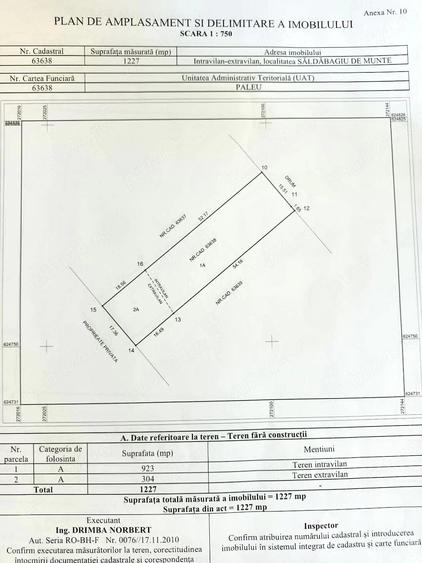 Teren de 1227 mp, în Săldăbagiu de Munte