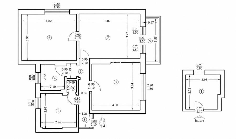 Apartament cu 3 camere în Horlești