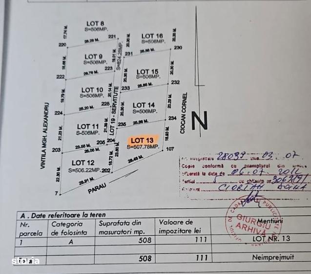 Teren de 500 mp, în Frătești