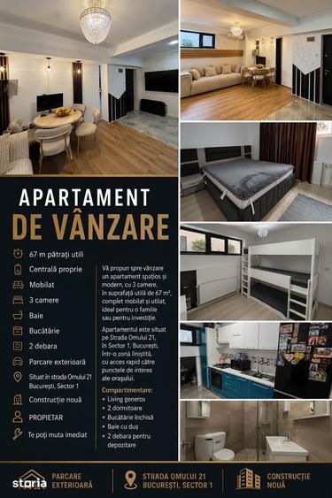 Apartament cu 3 camere în Dămăroaia