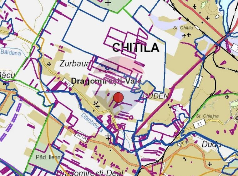 Teren agricol intravilan de 1455 mp, în Dragomirești-Vale