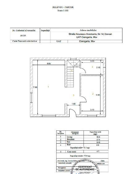 Casă individuală cu 4 camere cu Canalizare în Dârvari
