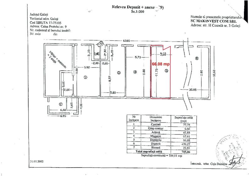 Spațiu industrial, de 267.89999389648 mp, în Est