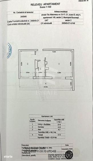 Apartament cu 2 camere în Moșilor