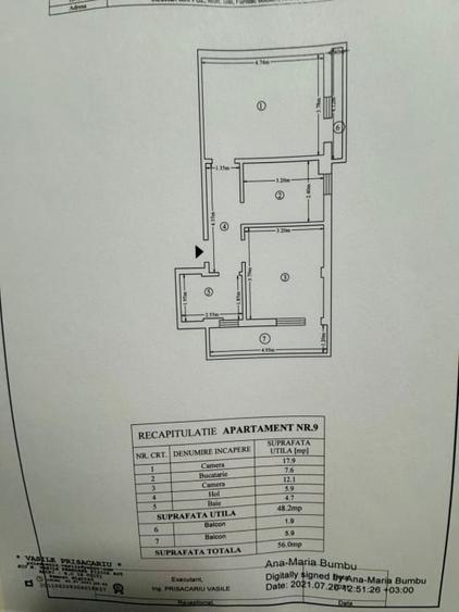 Apartament cu 2 camere decomandat în Baza 3