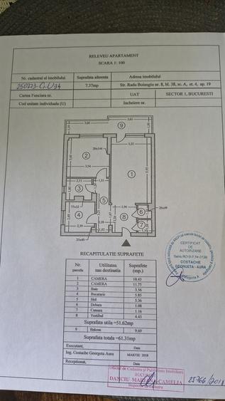 Apartament cu 2 camere decomandat în Central