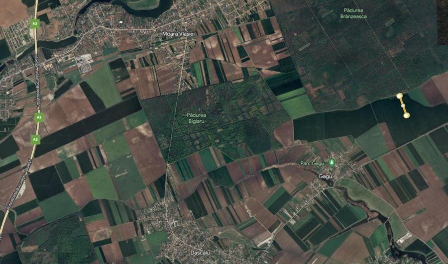 Teren agricol extravilan de 8918 mp, în Moara Vlăsiei