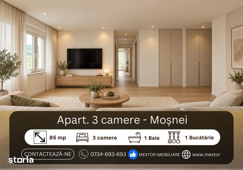 Apartament cu 3 camere în Central