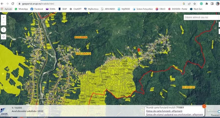 Teren de 1935 mp, în Valea