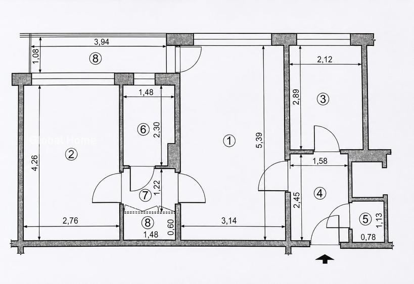 Apartament cu 2 camere semidecomandat, mobilat în Drumul Taberei