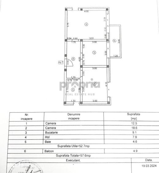 Apartament cu 2 camere decomandat în Sânpetru