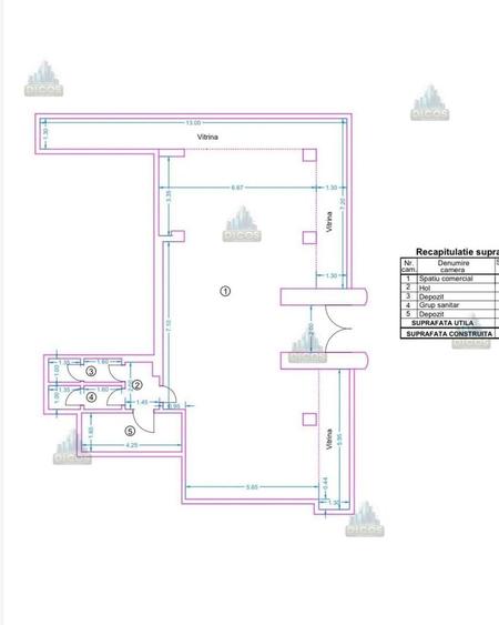 Spațiu comercial, de 141.60000610352 mp, în Central