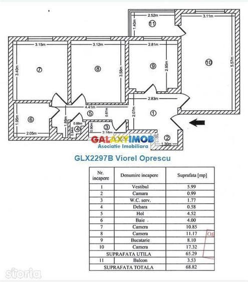 Apartament cu 3 camere decomandat, mobilat în Pantelimon