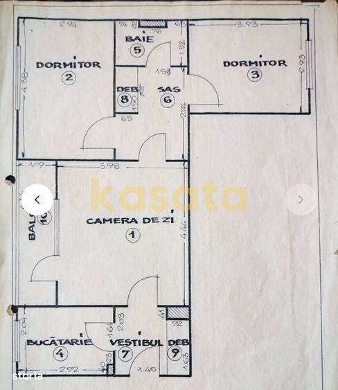Apartament cu 3 camere în Obor