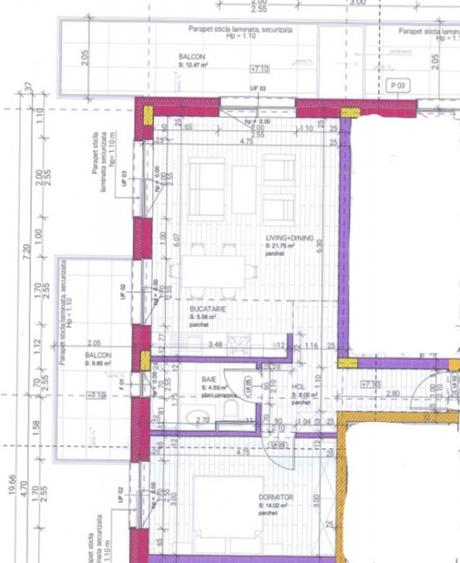 Apartament cu 3 camere semidecomandat în Gruia