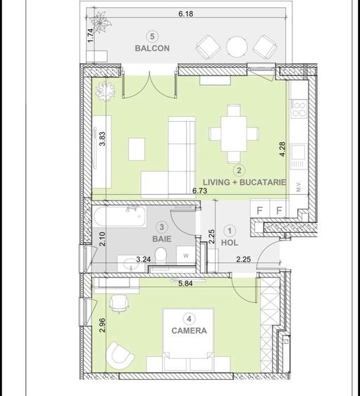 Proprietar Apartament 2 camere de inchiriat 60mp | Torontalului Ateneo | parcare | prima inchiriere bloc 2026 | Torontal Aradului - 12