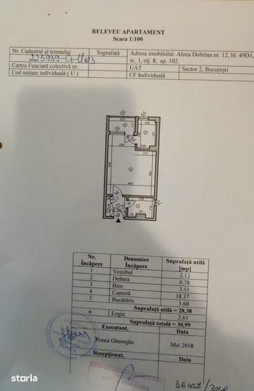 Pantelimon -Delfinului , Garsoniera 31 mp| Comision 0% - 1