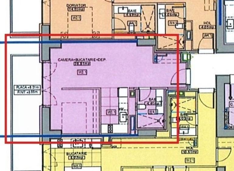 Apartament cu 2 camere semidecomandat în Pipera