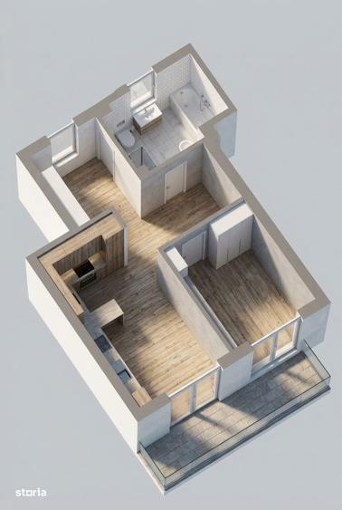 Apartament cu 2 camere semidecomandat în Florești — fotografia 1