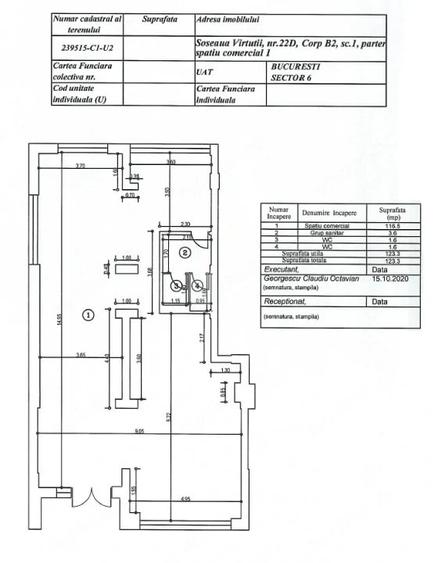 Spațiu comercial, de 123.3 mp, în Virtuții
