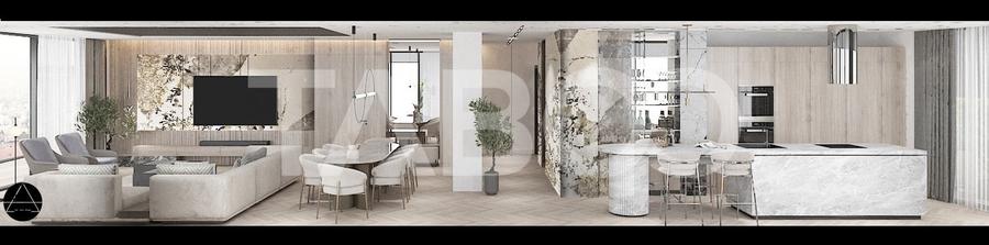 Penthouse cu 3 camere semidecomandat în Central