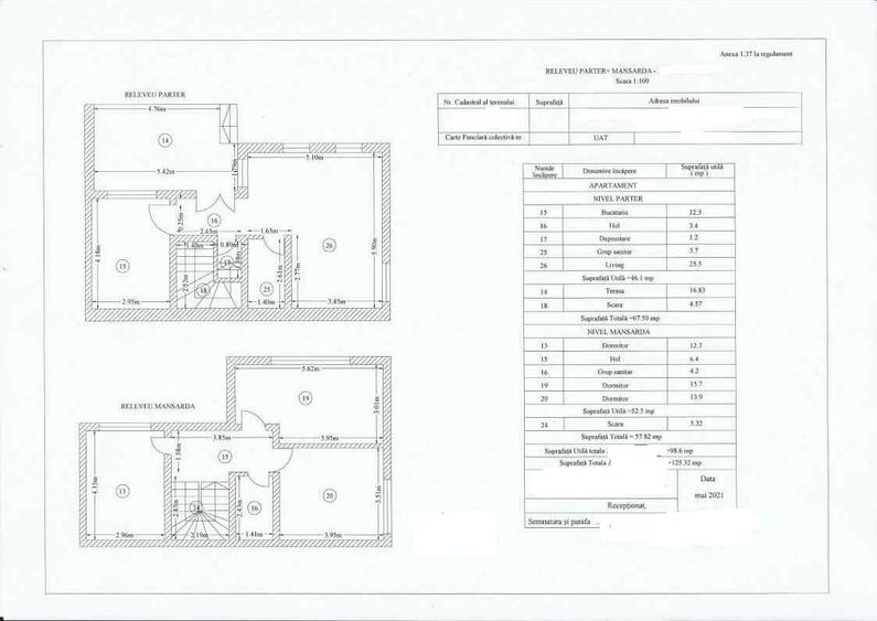 Duplex cu 4 camere cu Canalizare în Măgurele