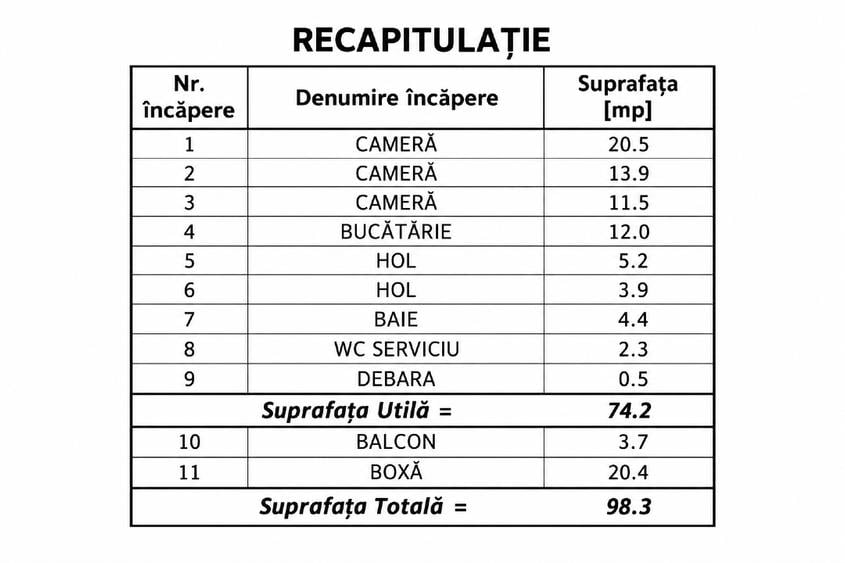 Apartament cu 3 camere decomandat în Periș