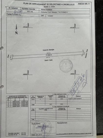 Teren de 3431 mp, în Vânători