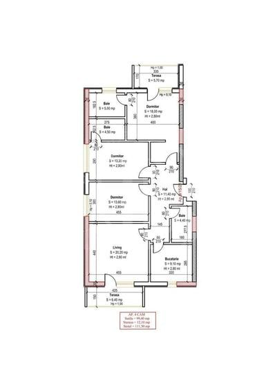 Apartament cu 4 camere în Titan