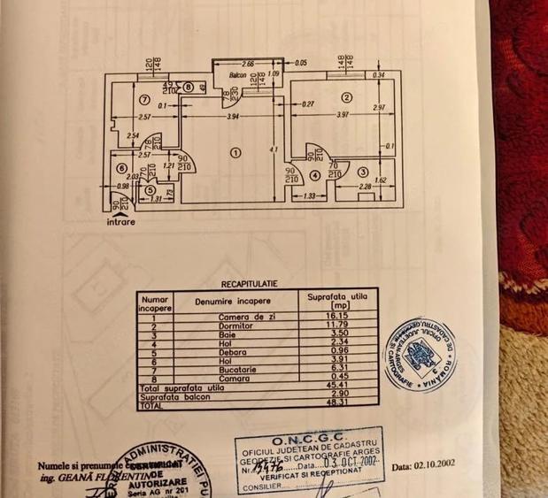 Apartament cu 2 camere semidecomandat în Central