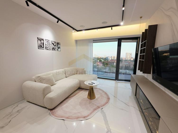 Apartament cu 2 camere semidecomandat, mobilat în Floreasca