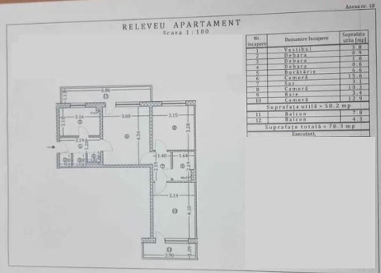 Apartament cu 3 camere semidecomandat în Berceni