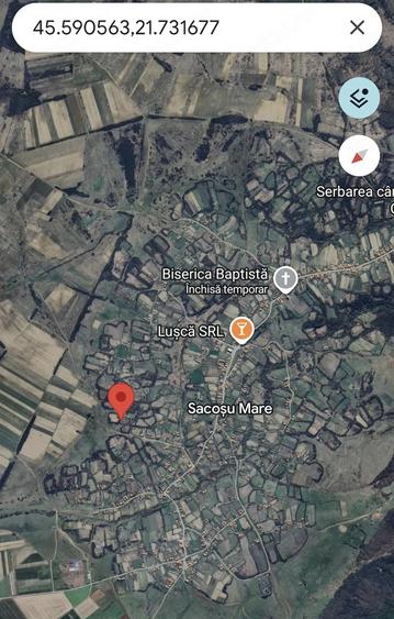 Teren de 2350 mp, în Sacoșu Mare