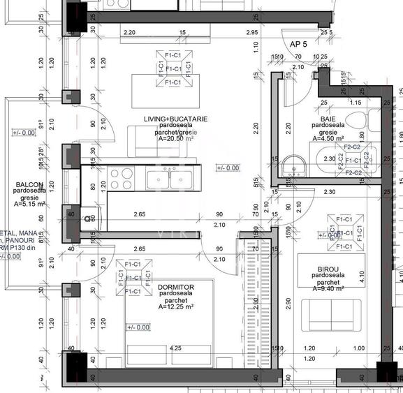 Apartament cu 3 camere în Turnișor