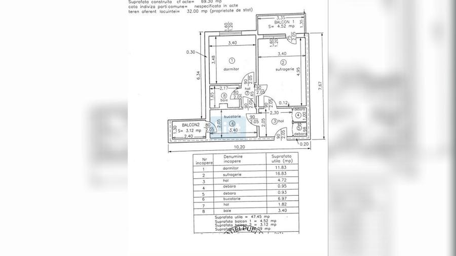 Apartament cu 2 camere semidecomandat, mobilat în Nord