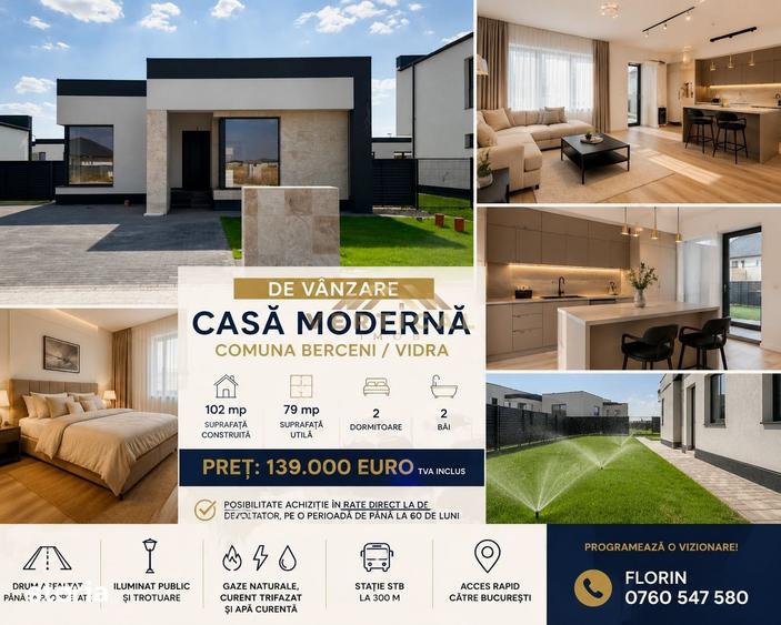 Casă cu 3 camere cu Teren 347 Mp în Vidra