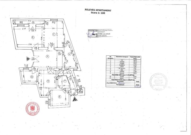 Apartament cu 4 camere semidecomandat în Romană