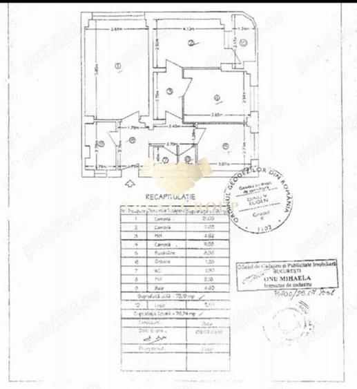 Apartament cu 3 camere decomandat, mobilat în Grădina Icoanei