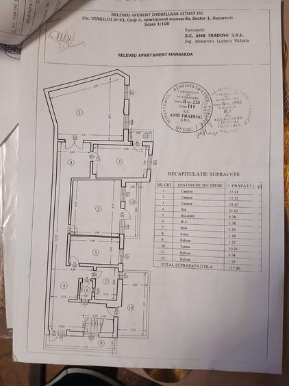 Apartament cu 3 camere în Știrbei Vodă