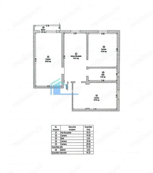 Apartament cu 4 camere decomandat, mobilat în Soarelui