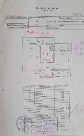 Apartament cu 2 camere decomandat în Central