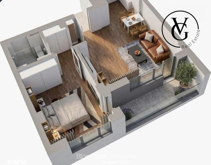 Apartament cu 2 camere decomandat în Nord