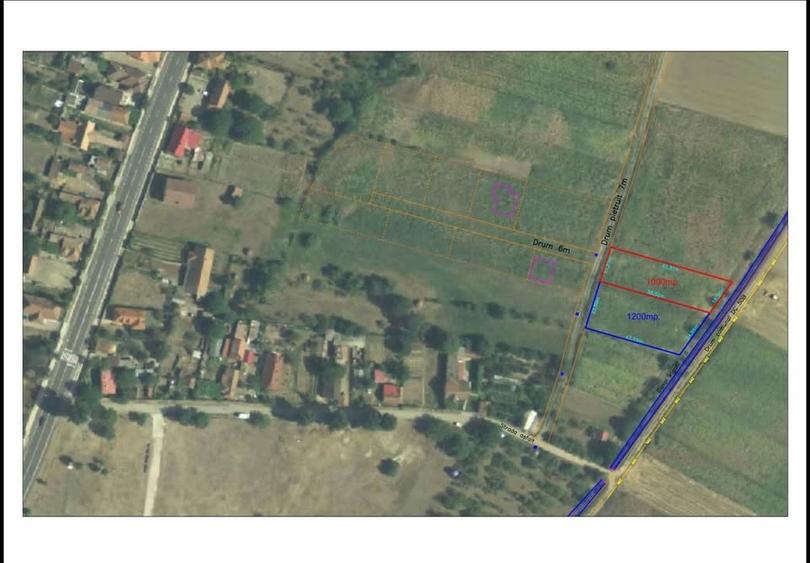 Teren Construcții intravilan de 1000 mp, în Băcia