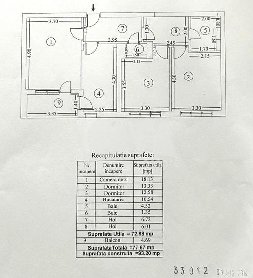Apartament cu 3 camere decomandat în Grozăvești