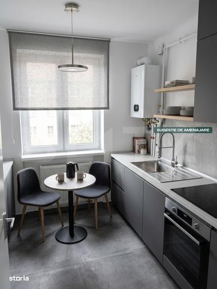 Apartament cu 2 camere semidecomandat în Central