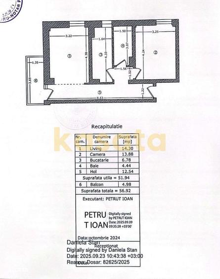 Apartament cu 2 camere decomandat în Tei