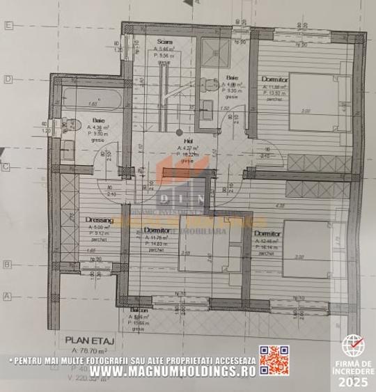 Casă individuală cu 4 camere cu Canalizare în Bradu