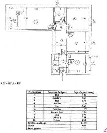 Apartament de 3 camere, Mircea cel Batran, etaj intermediar