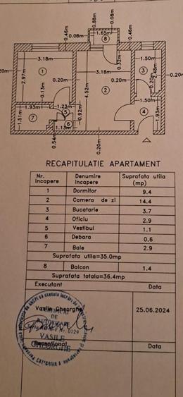 Apartament cu 2 camere semidecomandat în Giurgiului